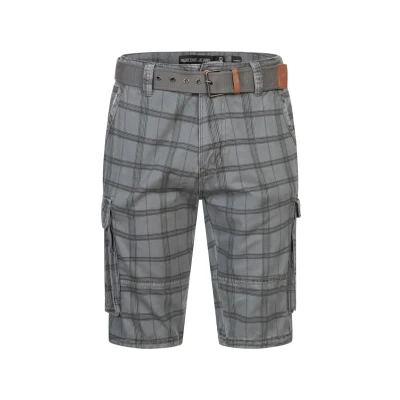 Immagine di Indicode Uomini Monroe Cargo Shorts Bermuda Pantaloncini Inclusa Cintura in Cotone Iron Check S