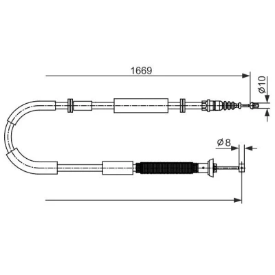 Immagine di BOSCH 1 987 482 588 Cavo Freno 1669 FIAT: Stilo Multi Wagon, Hatchback, BRAVO 2