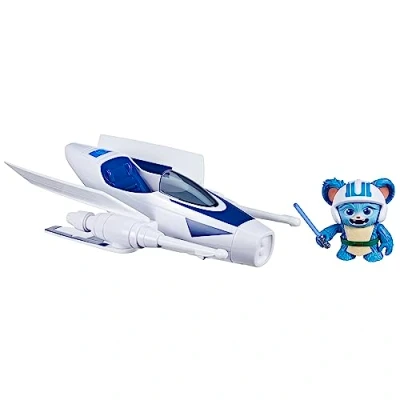 Immagine di Star Wars Feature Vehicle Northwest Pilota Jedi Nubs, Statuetta con Nave, Scala 10 cm, Giocattoli Bambini, Colore Gommini, F8015
