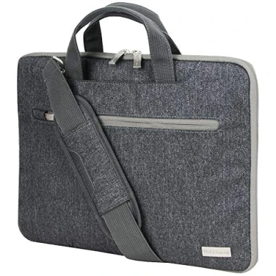Immagine di TECHGEAR Custodia per computer portatili da 11&quot; 12.3&quot; pollici, borsa portatile multifunzionale con tracolla regolabile, cinghia bagagli e impugnature rimovibili Grigio