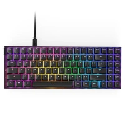 Immagine di NZXT Function 2 MiniTKL Tastiera gaming ottica compatta TKL Polling rate 8K Switch ottici lineari Attuazione regolabile Keycaps PBT a doppio colpo RGB Hot swap Poggiapolsi Nera