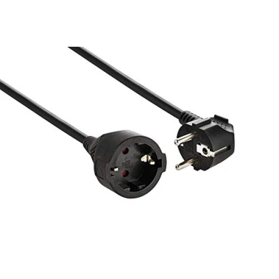 Immagine di Electraline 01694 prolunga con Contatto, 10 m, Cavo in plastica IP20, per Interni, Protezione Bambini, Schuko, Colore: Nero