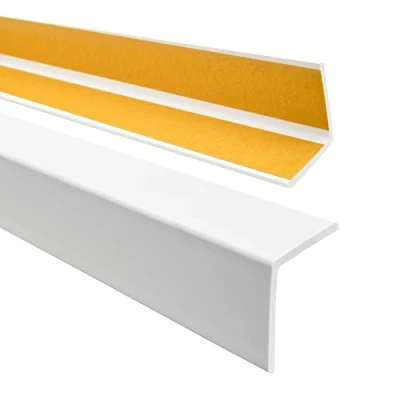 Immagine di Profilo angolare QUEST 40x40mm, Listello di protezione in plastica flessibile Striscia autoadesiva Riparo dei profili angolari e bordi, facile da installare, Bianco, 200cm