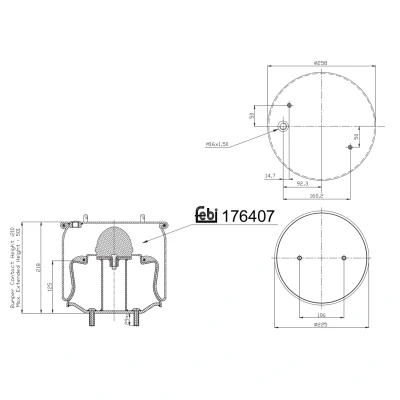 Immagine di FEBI BILSTEIN 176407 Soffietto, Sospensione pneumatica