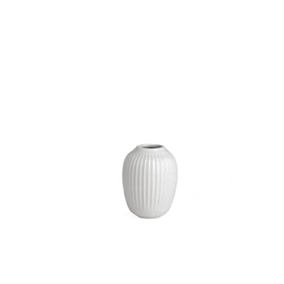 Immagine di Vaso Kähler H10,5 cm Hammershøi Design danese per fiori fatto a mano, bianco