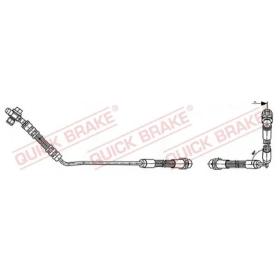Immagine di QUICK BRAKE 59.941X Tubi Freno 580mm M10x1 con filettatura interna, esterna