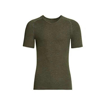 Immagine di con ta Maglietta termica a maniche corte in cotone naturale, intimo da uomo, taglia 5/M 10/4XL, Verde oliva melange, L