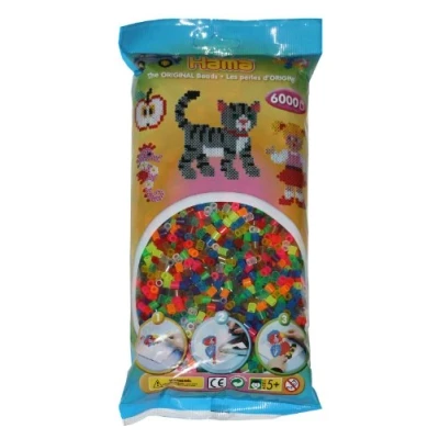 Immagine di Mixed Bügelperlen, Circa 6000 Pezzi, Neon/Trasparente Hama 205 80