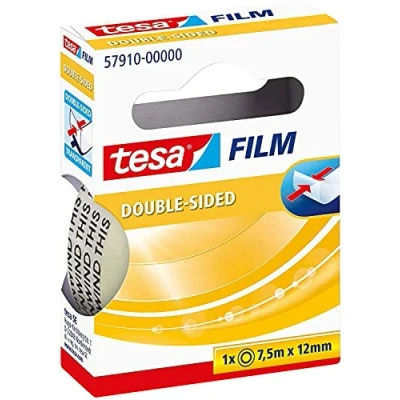 Immagine di tesa tesafilm® doppelseitig 57910 00000 02 Nastro biadesivo Trasparente (L x L) 7.5 m 12 mm 1 pz.