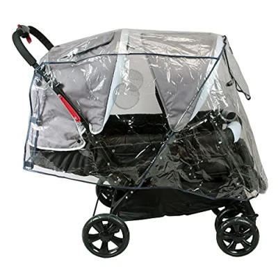 Immagine di Bambisol HPD Protezione parapioggia per passeggino doppio Canopy, trasparente
