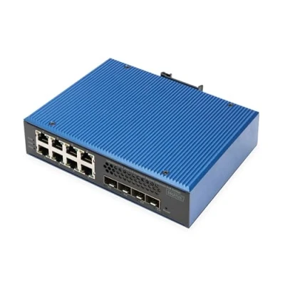 Immagine di Digitus DN 651161 Switch ethernet industriale 8+4 porte 1 GBit/s
