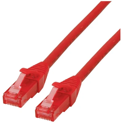 Immagine di Roline 21.15.2513 RJ45 cavo di rete, patch CAT 6 U/UTP 3.00 m Rosso (chiaro) non schermato, Privo alogeni, Ritardante fiamma 1 pz.