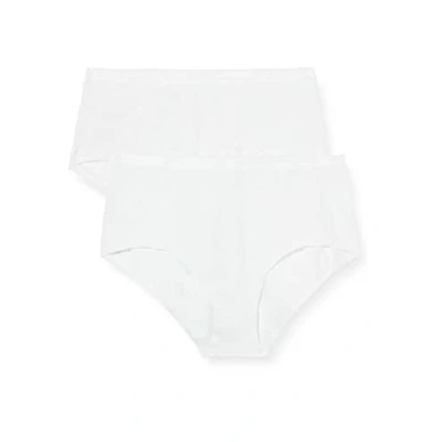 Immagine di Playtex Slip Midi in Cotone Organico Ultra Confortevole Donna x2, Bianco (White), M