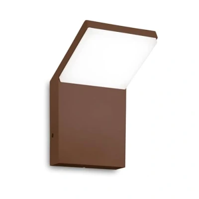Immagine di Ideallux Ideal Lux Applique da esterno a LED Style alluminio marrone caffè 3.000 K