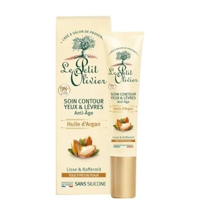 Immagine di Le Petit Olivier anti invecchiamento contorno occhi e labbra con olio di argan, 15 ml