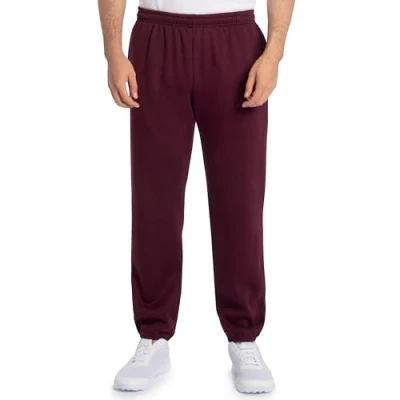 Immagine di Fruit of the Loom Eversoft Fleece Sweatpants Pantaloni da Ginnastica, Fondo Elasticizzato Marrone, L Uomo