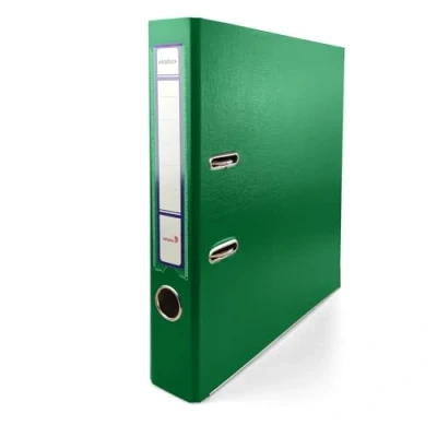 Immagine di Netuno 1 raccoglitore documenti verde a 2 anelli A4 dorso 5 cm raccoglitori in cartone ecologico riciclato per archivio ufficio faldoni portadocumenti registratori ad
