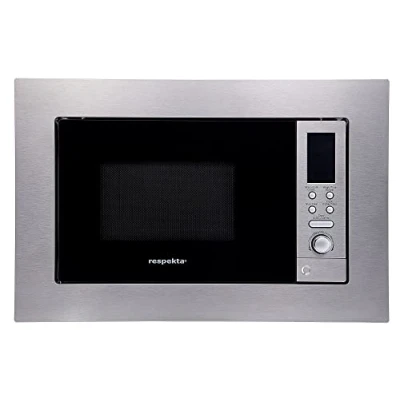 Immagine di Respekta microonde da incasso MW800/20 l, forno a con grill/microonde 800 W/grill 1000 W/5 livelli di potenza/timer digitale, 38 x 56 50 cm (altezza larghezza profondità)