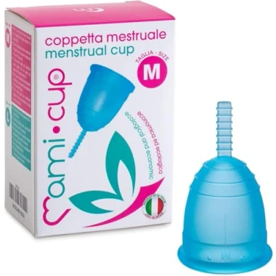 Immagine di Coppetta Mestruale Mamicup IN Silicone Medicale MADE ITALY (M, TURCHESE)