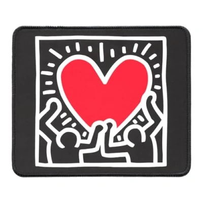 Immagine di Grupo Erik: Tappetino Mouse piccolo Keith Haring Mousepad 23,5 x 19,5 cm, base antiscivolo, 100% waterproof e con rifiniture di qualità, Gadget