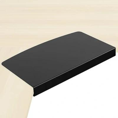 Immagine di VIVO 17 inch Corner DESK Connector Platform for Mounting Under Keyboard Trays on L Shaped Workstations, Black, AC07