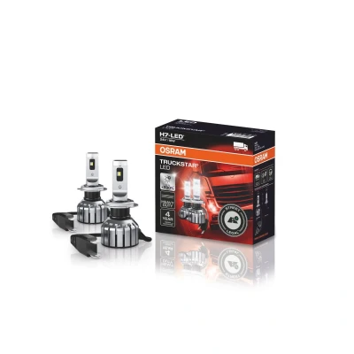 Immagine di OSRAM TRUCKSTAR LED H7, abbaglianti e anabbaglianti per camion, con omologazione stradale, 24V, fino al 230% di luminosità in più