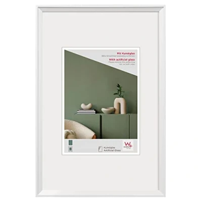Immagine di walther design Desire DEX070W Cornice in materiale plastico, con vetro sintetico, 50 x 70 cm, bianco