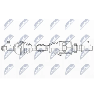 Immagine di NTY NPW NS 159 Albero motore / Semiasse Assale anteriore Dx 1018mm Cambio manuale RENAULT: Koleos I