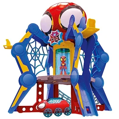 Immagine di Hasbro Marvel, Spidey e i suoi fantastici amici, Web Spinners Quarters, playset per bambini bambine con action figure, veicolo accessori