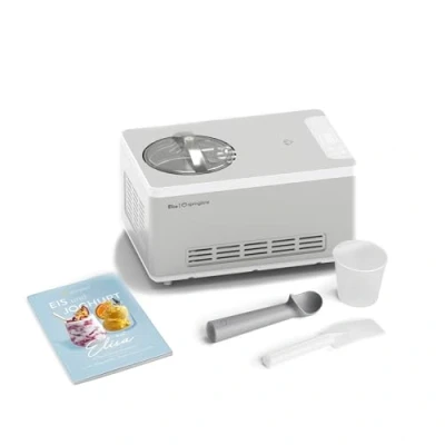 Immagine di SPRINGLANE Gelatiera e yogurtiera Elisa con compressore autoraffreddante (Argento/Contenitore bianco, 180W)