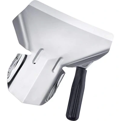 Immagine di Westmark Paletta per patatine fritte/popcorn, Manico a dx, Dimensioni paletta: ca. 20 x 12 cm, Lunghezza: 23 Acciaio inox/Plastica, Argento/Nero, 91282270
