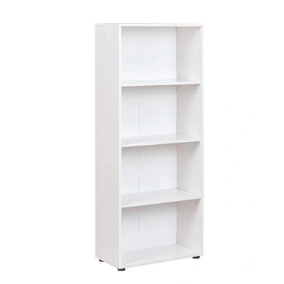 Immagine di Inter Link Libreria Scaffale 4 nicchie Ripiano regolabile in altezza Per ufficio soggiorno ingresso Arco 3 Dimensioni cm P 30 x L 60 H 145 Colore bianco