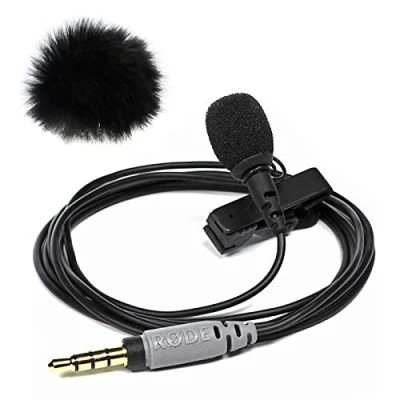 Immagine di Rode SmartLav+ Microfono Lavalier per smartphone/tablet + protezione antivento Keepdrum WS05 Mini