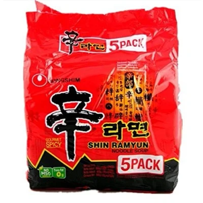 Immagine di Nong shim Shin Ramyun Spaghetti istantanei piccanti 5 pacchetti