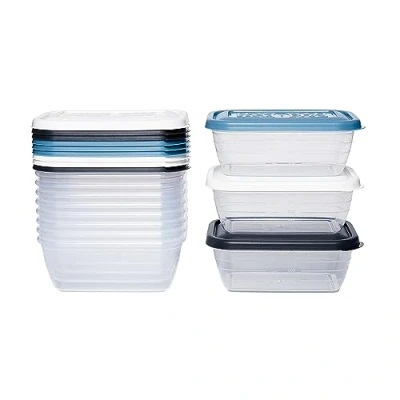 Immagine di Kigima Contenitore per congelatore, 460 ml, rettangolare, set da 12 pezzi, colorato Elegance