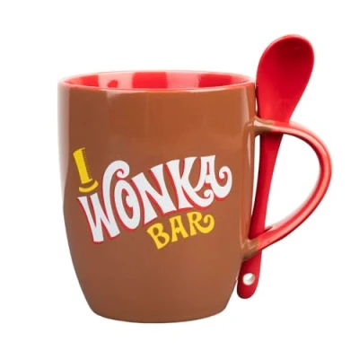 Immagine di Grupo Erik: Tazza Willy Wonka Cioccolata Calda in ceramicaWilly con cucchiaino, 380 ml, ideale come Gadget,
