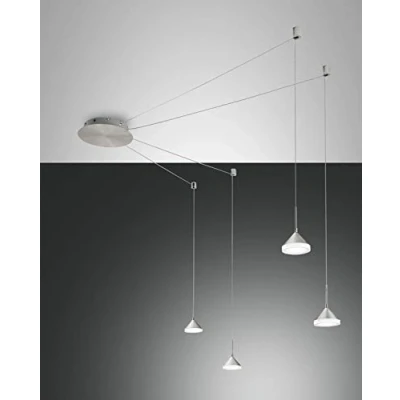 Immagine di FABAS LUCE 3410 49 212 SOSPENSIONE ISABELLA LED DIMMERABILE 32W 2880lm Ømax:700cm COLOR ALLUMINIO SATINATO
