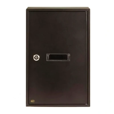 Immagine di Amig Cassetta Postale Interna per Ricevere Lettere Casella Pareti, Muri o Recinzioni Realizzata in Acciaio Colore Nero Dimensioni 40x25x10 cm Formato Carta DIN A4