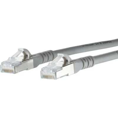 Immagine di Metz Connect 130845B533 E RJ45 cavo di rete, patch CAT 6A S/FTP 25.00 m Grigio con protezione 1 pz.