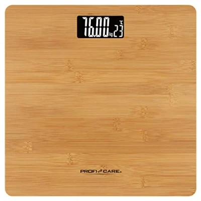 Immagine di ProfiCare PC PW 3103 Bilancia pesapersone in vero bambù, digitale con display LCD ben leggibile, indicatore di temperatura ambiente, campo misurazione 5 180 kg, superficie legno
