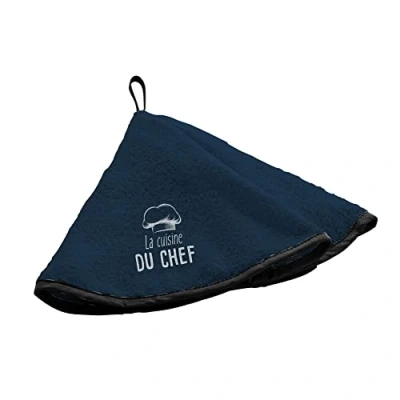 Immagine di Douceur d&#039;Intérieur, Asciugamano rotondo (diametro 60 cm) Toque Marine, spugna ricamata