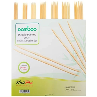 Immagine di KnitPro Bamboo Doppio Appunti (20 cm, 2 5 mm) Set di ago Calze 1 unità