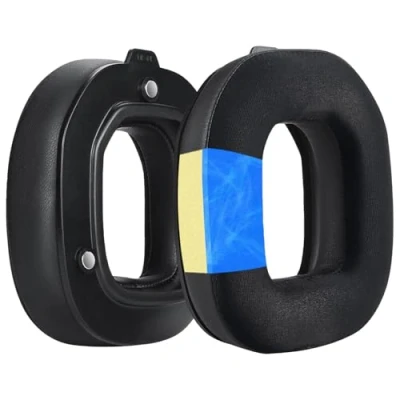 Immagine di Cuscinetti Auricolari di Ricambio per Logitech G Astro A50 Gen 4 Cuffie MMOBIEL Gel Raffreddante Padiglioni Nero