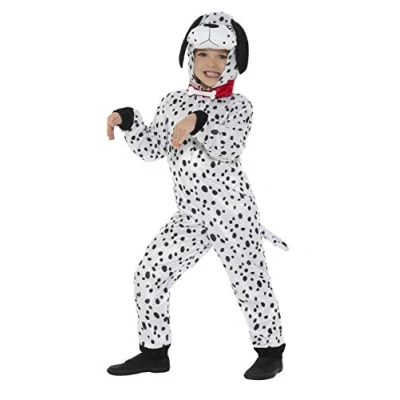 Immagine di SMIFFYS Costume Dalmata, bianco e nero, tuta con cappuccio coda
