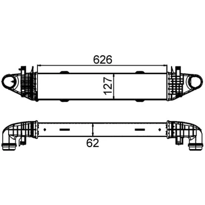 Immagine di MAHLE ORIGINAL CI 428 000S Intercooler MERCEDES BENZ: Classe C Sedan, T modell, E Sedan