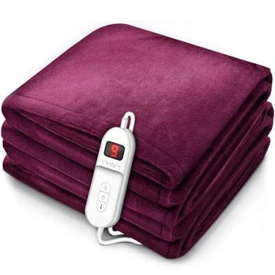 Immagine di sinnlein® Sottocoperta Elettrica 180x130cm Certificato TÜV SÜD GS Scaldaletto Elettrico con Spegnimento Automatico Coprimaterasso Termico Timer 9 Livelli di Temperatura
