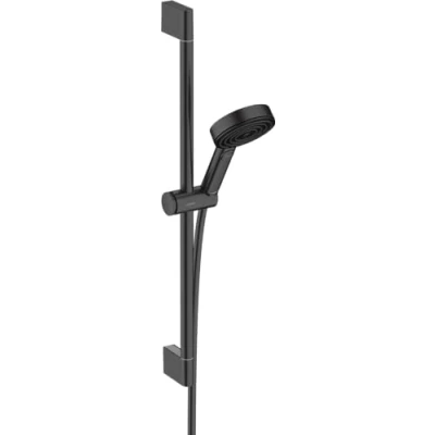 Immagine di hansgrohe Pulsify Select S Set doccia 105 3 tipi di getto Relax EcoSmart con asta 65 cm, nero opaco, 24161670