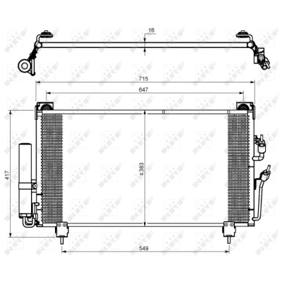 Immagine di NRF EASY FIT 35755 Condensatore con essiccatore, anello tenuta 14,2 9 Alluminio 685
