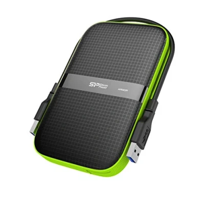 Immagine di Silicon Power SP020TBPHDA60S3K Armor A60 Hard Disk Esterno Portatile da 2 TB, Antiurto/2.5&quot;, USB 3.0, Resistente all&#039;Acqua, Grado Militare MIL STD 810G e IPX4, Nero