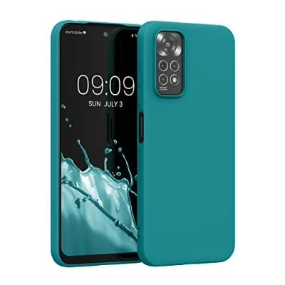 Immagine di kwmobile Custodia Compatibile con Xiaomi Redmi Note 11 / 11S Cover Back Case per Smartphone in Silicone TPU Protezione Gommata petrolio matt